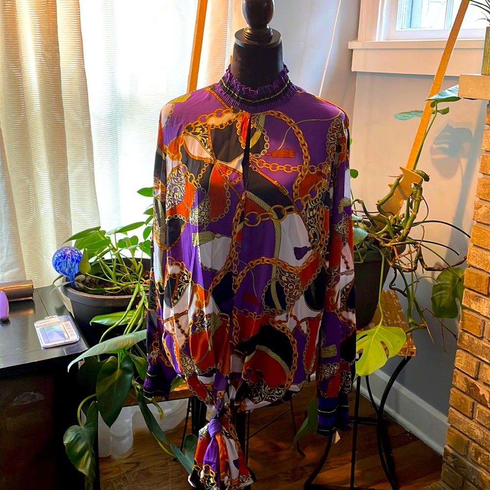 Sheer Ashley Stewart blouse